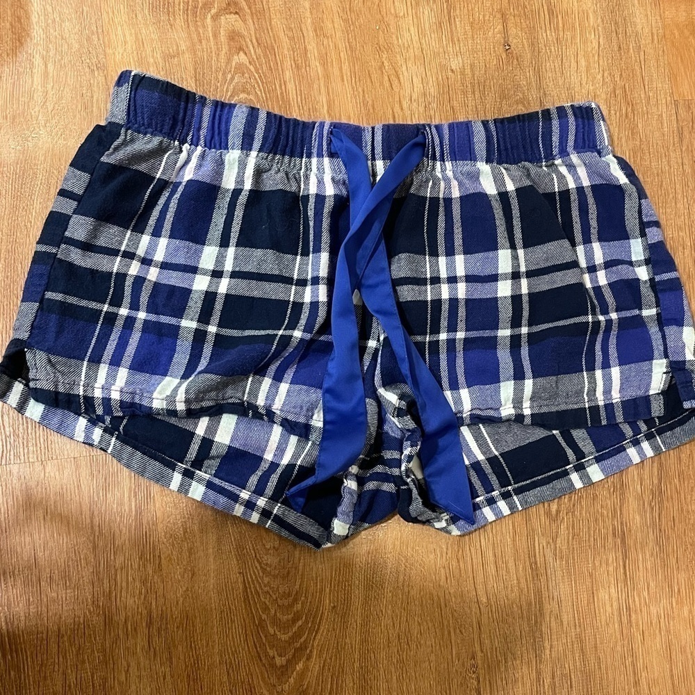 Old navy blue and white plaid pajamas​​​​​​​